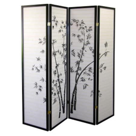 Ore Furniture Ore Furniture R591-4 4-Panel Room Divider - Bamboo R591-4